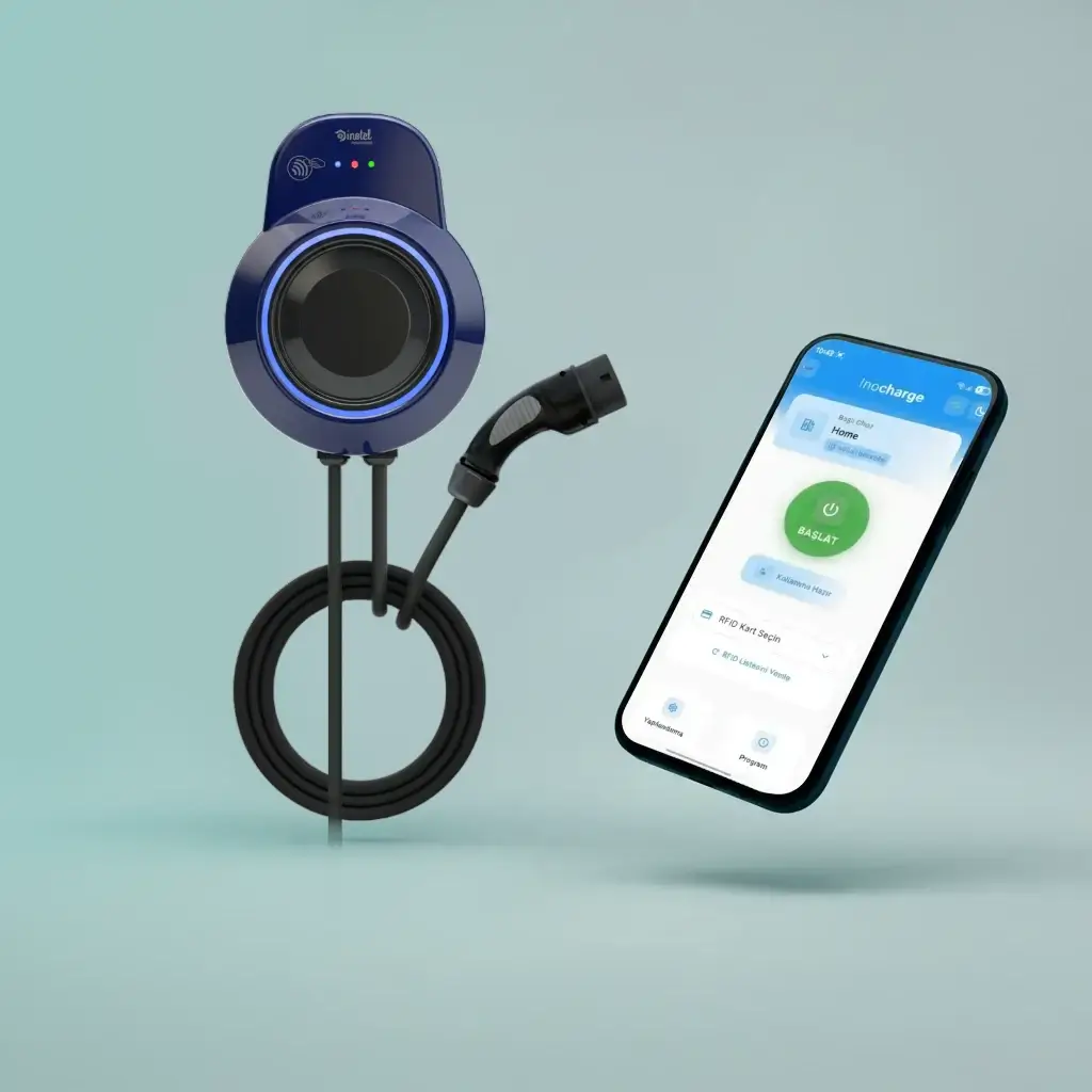 inocharge mobil app and ev charger